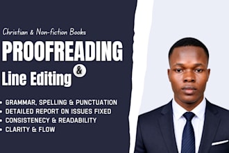 be your proofreader and line editor for christian, selfhelp, nonfiction books