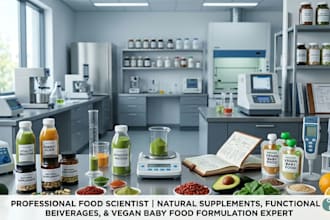 formulate natural supplements, beverages , vegan baby food products