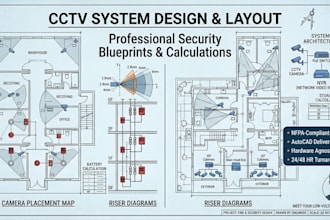 cctv layout security system design cctv coverage plan fov map