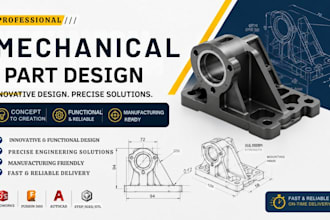 3d mechanical part industrial design cad model in solidworks for 3d printing