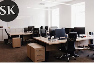 design professional virtual office background for your meetings