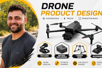 design drone payload, uav product, battery enclosure, custom drone hardware