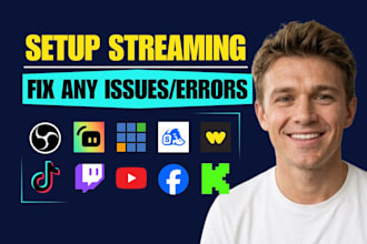 setup obs studio or streamlabs for whatnot, tiktok, twitch, kick, youtube live