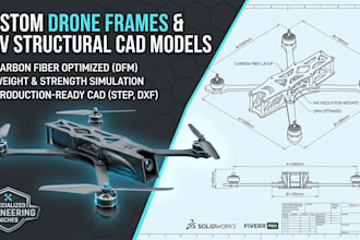 do professional drone frame design and uav structural cad modeling