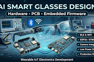 design ai smart glasses hardware, pcb, embedded firmware, and wearable iot