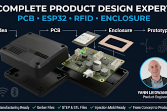 design pcb, esp32 hardware, rfid systems and 3d enclosures