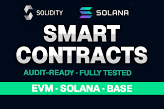 write audit ready solana anchor or evm smart contracts with tests