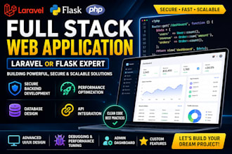 build scalable laravel PHP or flask web application