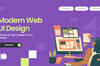 design a modern and responsive web UI in figma