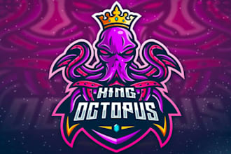 make most wonderful octopus mascot logo design service