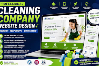 design cleaning company website, house cleaning website, office cleaning website