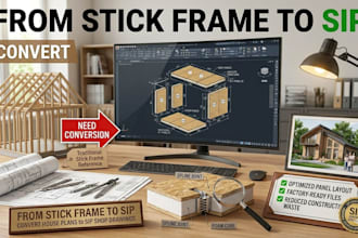 convert stick frame to sip and draft home shop drawings