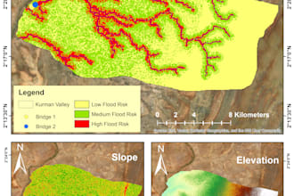 do professional gis mapping, flood risk analysis, and terrain modeling