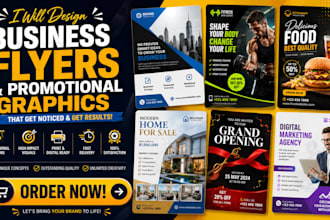 design business flyers and promotional graphics