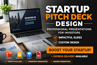 design a professional startup pitch deck for investors