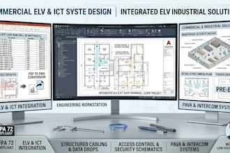 commercial cctv layout warehouse security design PDF to dwg conversion