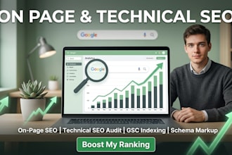 do on page and technical SEO, website audit, and google indexing
