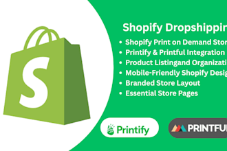 shopify product integration product research dropshipping via printful printify