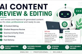 review ai generated content and chatbot responses