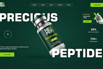 build peptide website research peptide store peptide woocommerce peptide website