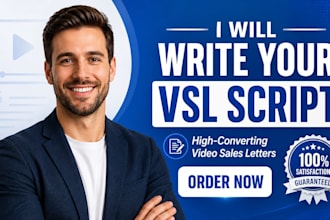 write a high converting vsl script and video sales letter