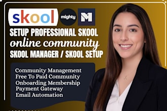 do skool community setup skool online course content skool community manager