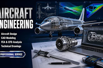professional aircraft engineering, cad design, fea, aerospace analysis