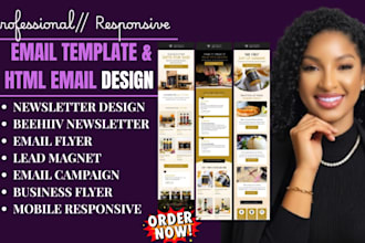 design newsletter template, email flyer, html email template, newsletter design