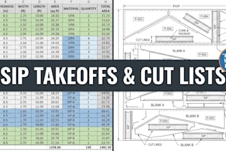 do sip material takeoff estimation and cnc factory cut lists