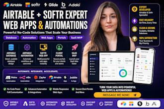 build softr airtable database automation glide saas mvp client portal web app