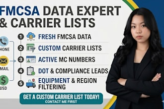 provide fresh fmcsa trucking leads for dispatchers