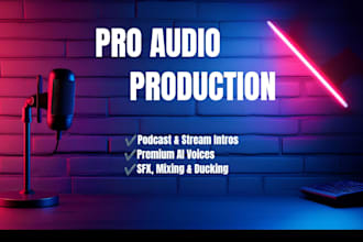 produce a podcast intro, radio jingle, or stream audio