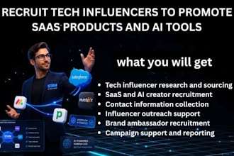 recruit tech influencers to promote saas products and ai tools