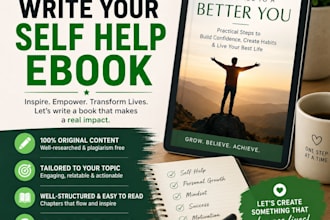 be self help ebook writer, self help journal, ghostwriter, non fiction ebook