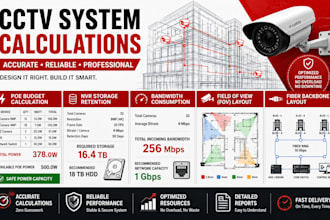 design IP cctv system with poe and nvr calculations