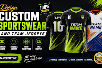 design custom sportswear and team jerseys