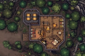 dnd battle map hand drawn map fantasy tabletop for foundry vtt and fantasy ttrpg