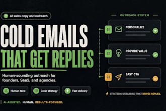 write b2b cold emails and linkedin outreach for saas