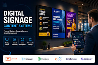 create professional digital signage content and display management systems