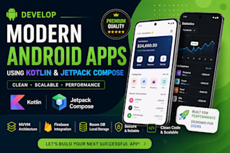 build kotlin android applications for startups, brands and online stores