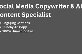 be your ai content writer and social media copywriter