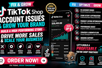 fix tiktok shop account issues and optimize store growth