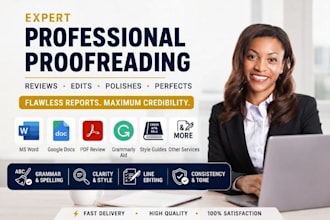 professionally proofread your business reports and white papers