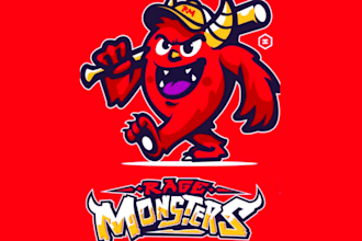design most popular monster mascot logo design service