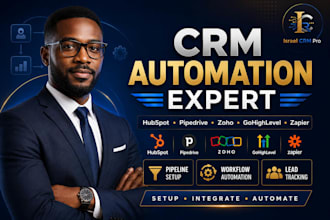 setup hubspot pipedrive zoho gohighlevel crm zapier automation workflow