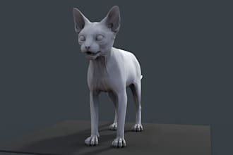 sculpt any cat breed,realistic pet animal miniature statues,stl cat resin figure