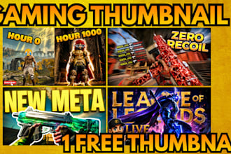 design a thumbnail for gaming youtubers or streamers