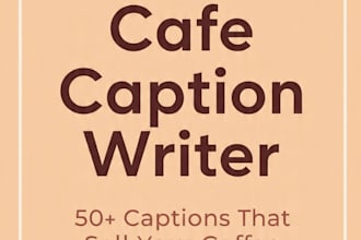 write bilingual english and indonesian captions for coffee sho