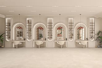 design a modern beauty salon interior