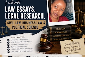 write law,essay, legal research, civil law, business law and political science